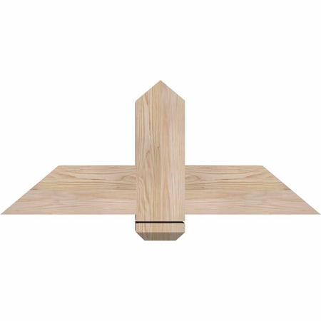 Ekena Millwork Eugene Smooth Timber Gable Bracket, Douglas Fir, 36"W x 15"H x 5 1/2"D x 5 1/2"F, 10/12 Pitch GBW036X15X0606EUG00SDF